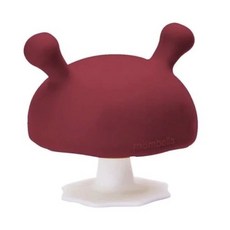 Mombella 啾比小蘑菇固齒器 共5色可選 舒緩長牙不適 訓練手部肌肉發展, 煙囪紅, 1個, 固齒器