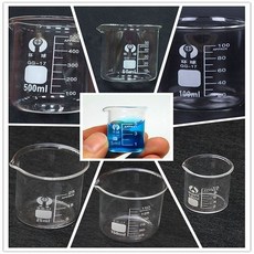 높은 붕규산염 두꺼운 유리 측정 컵 비커 Daike 화학 실험실 용품 교육 장비 5 ml 10 ml 50 ml 100ml, 02 5ml