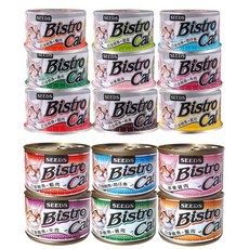 惜時 聖萊西 Bistro Cat 特級銀貓健康罐【24罐組】80g/170g 貓罐頭, 24個, 鮪魚+蝦肉