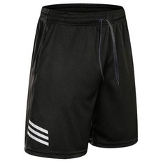 透氣運動短褲 - 輕盈透氣、速乾排汗、三條紋時尚設計，運動休閒皆適宜