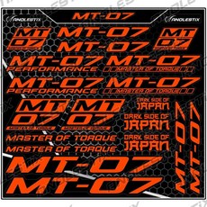 비닐 오토바이 스티커 엠블럼 탱크 데칼, 1개, 2. Orange