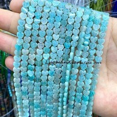 러브 하트 전기석 옥수 스페이서 비즈 쥬얼리 만들기 팔찌 참, 1개