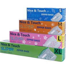 Nice Enterch 特別版 Easy Slider 拉鍊袋特大號 12p + 大號 15p + 中號 20p + 小號 20p 套裝, 1套, 混合