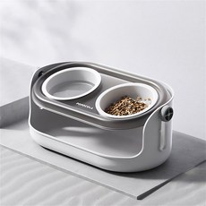 높이조절 강아지 밥그릇 식탁 대형견 물그릇 고양이 식기, 1개, 3단