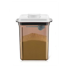 독일직구 원터치 사각 밀폐형 분유 파우더 분말 보관 용기 디스펜서 숟가락 포함 분유통 분유케이스 2.3L, 1개