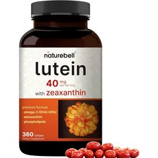 Naturebell 루테인 40mg 제아잔틴 오메가3 아스타잔틴 함유 360캡슐 눈건강 영양제, 1개, 360정