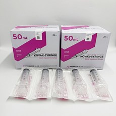 한국백신 일회용 주사기 50ml18G 11/2" 25개, 2박스