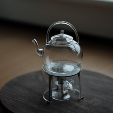 高硼硅玻璃煮茶泡茶壺 提樑壺, 透明,800ml