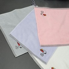 송월타월 스누피 블럭블랙 고리 핸드타월, 분홍, 5개