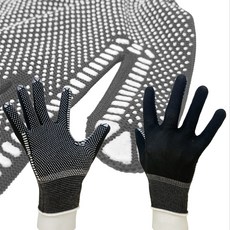 야무지개 점박이도트 캐셔장갑, 10세트, 블랙