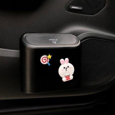 범용 자동차 쓰레기통 커버 포함 만화 걸이식 보관 미니 자동차 쓰레기통 자동차 인테리어 장식 용품, 10)J