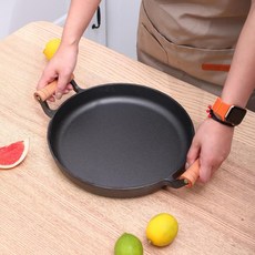 브랜드없음 그리들팬 무쇠 주물 고기판 삼겹살 철판 그리들, 31cm 단품, 1개, 1cm