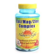 Nature's Life 鈣鎂鋅綜合營養錠, 1個, 100 件