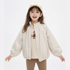 지디오 주니어 여아 봄 점퍼 바람막이 윈드브레이커 집업 자켓 간절기 아우터 바스락 나일론 벌룬 아방핏 잠바