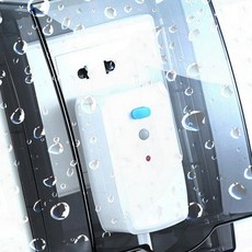 콘센트커버 무타공 방수 욕실 화장실 전기안전 덮개 케이스, 1개, 01직사각콘센트C-블랙