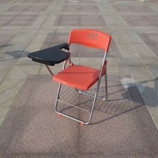 온코 접이식 1인용 일체형 책걸상 야외 회의실 테이블, 연홍 단의자+필기판+책망 2장 발송