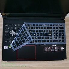 Acer Aspire Nitro AN515 44 55 54 15 6인치 프레데터 게이밍 실리콘 노트북 키보드 커버 스킨, black