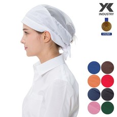 예경 리본 망사 두건 주방 위생 식당 업소용, PO-0017/흰색, 1개