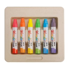 원더쵸크 하고로모분필 수용성분필, 일반색상6색혼합6개입