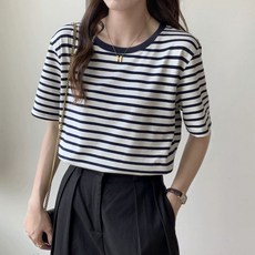 스트라이프 수유티셔츠 여름반팔 임산부 반팔 임부복 여름