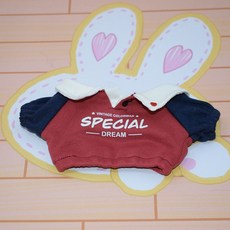 10cm 인형옷 봉제 선물 키링 인형 꾸미기 의상, O. 레드 스웨트셔츠, 1개