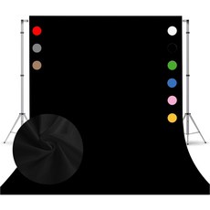 NOTOO 대 형 스탠다드 촬영용 배경천 3*4m, 1개, 블랙