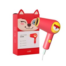 小七泡泡 負離子低幅射兒童吹風機 ML-201 震旦代理 禮盒 生日禮物 交換禮物, 小狐狸, 紅色
