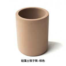 廚房餐具收納盒 瀝水乾燥神器, 1個, 硅藻土筷子筒-棕色