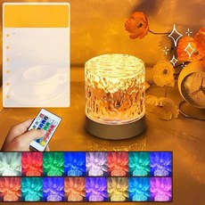 꿀잠무드등 무드등 LED 무선무드등, [충전식] 16색 동적 리모컨 터치