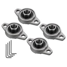 uxcell 4pcs KFL001 플랜지 베개 블록 베어링 12 보어 아연 합금 자체 정렬 장착, KFL004