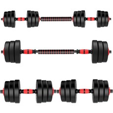 TANI 무게조절 덤벨 & 바벨 조립식 세트 10KG 20KG 30KG 40KG, 1세트