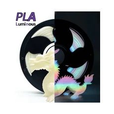 3D 프린터 필라멘트 번들 야광 멀티컬러 PLA 1.75mm - 그린 블루 퍼플 레인보우 4팩 250g, 01 glow rainbowbB.