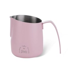 우유 거품 피처 500ML - 핑크 에스프레소 스팀 피처 큰 손잡이와 스케일이 있는 스테인리스 스틸 커피 컵 바리스타용 머신 액세서리291426