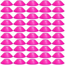 Wlilupah 스포츠용 미니 축구 콘 25개 민첩성 디스크 콘 축구 훈련 민첩성 훈련 스포츠 축구 농구 농구 훈련 레드), 25, 로즈 레드