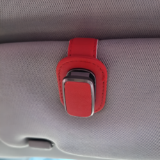 차심비 차량용 안경 거치대 선글라스 클립, 레드, 1개