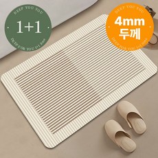 1+1 딥포유 두툼한 규조토 발매트 빨아쓰는 욕실매트, [A03], 2개