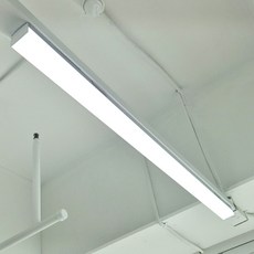 LED 메탈 일자등 120cm 60W 레이스웨이 주차장등 다용도등 사무실등 220V 국산조명 형광등 셀프설치LED조명, 1개, 주광색