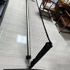 테 네트 배드민턴 간이 검은색3x0.9m 휴대용 망 이동식