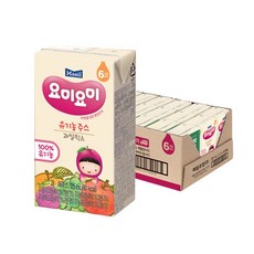 매일유업 요미요미 유기농주스 24팩 과일야채주스 125ml, 24개