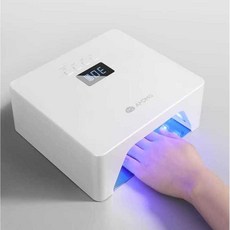 젤네일램프 이동식 무선 경화 스탠드 LED 발네일 램프 상품, 상세페이지 참고, 흰색 듀얼(플러그인)