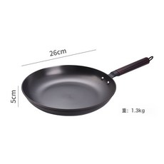 鑄鐵煎鍋煎蛋家用電磁爐燃氣竈平底, 1個, 26CM 煎鍋:如圖所示 7123