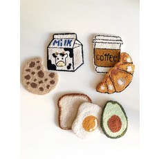 여느상점 펀치니들러그 DIY 취미 펀칭 패키지, 1개, 핑크 권총 컵받침 재료패키지+찌르개