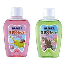 依必朗 兒童超氟漱口水-甜甜草莓 香香蘋果350ml 買一送一, 1個, 甜甜草莓