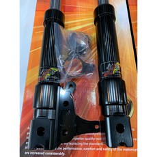 DIO超速前叉 卡座對應螃蟹對二孔距84mm 對應200碟盤 降3cm, 黑色原廠長度,Dio超速前叉組, 1個