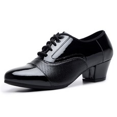 FANSYLI 남자 사계절 댄스화 국가표준 라틴댄스화 모던댄스화 사교댄스화 W5M16 235 블랙3cm