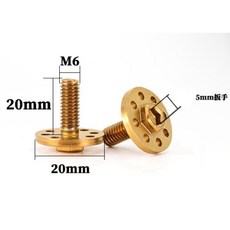 【NotNormal】車牌螺絲 大牌螺絲 大頭螺絲 M6螺絲 M6車牌螺絲 JET MMBCU 勁戰六代 DRG 附發票, 金色, 1個
