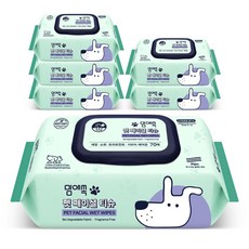 맘애쏙 펫티슈 페이셜 티슈 반려동물 의약외품 물티슈 70매 6팩, 6개, 70개입