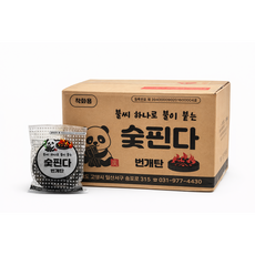 숯판다 번개탄 연탄 불쏘시개 착화용 구멍탄 캠핑 불멍, 10개, 300g