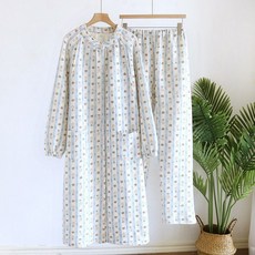 임산부 임부복 수면원피스 홈웨어 포근 긴기장 잠옷 수면바지세트 JS683