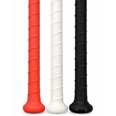 그립 픽스 실리콘 야구배트 그립 충격 울림방지 논슬립 베이스두께 3mm 나선형 thread 스크래치 방지, 1개, 레드